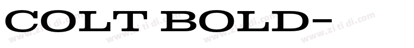 Colt Bold字体转换